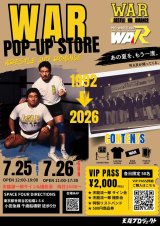 【7月25日・26日開催】WAR POP-UP STORE開催決定！限定グッズ販売＆天龍源一郎サイン会・撮影会を実施
