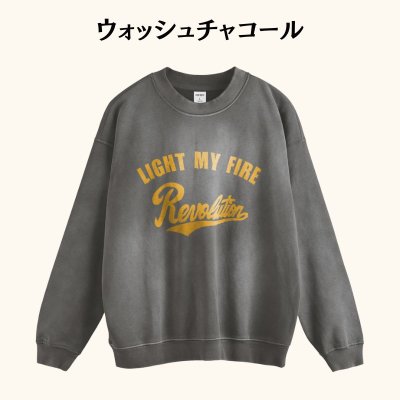 画像4: Revolution×LIGHT MY FIREウォッシュ加工スウェットプルオーバー (4)