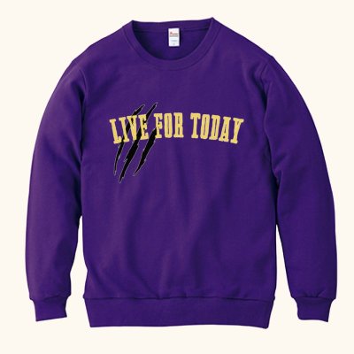 画像4: LIVE FOR TODAY ロゴ トレーナー (4)